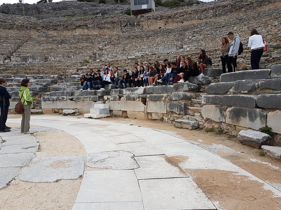 Picture during a walking tour in ancient Philippi