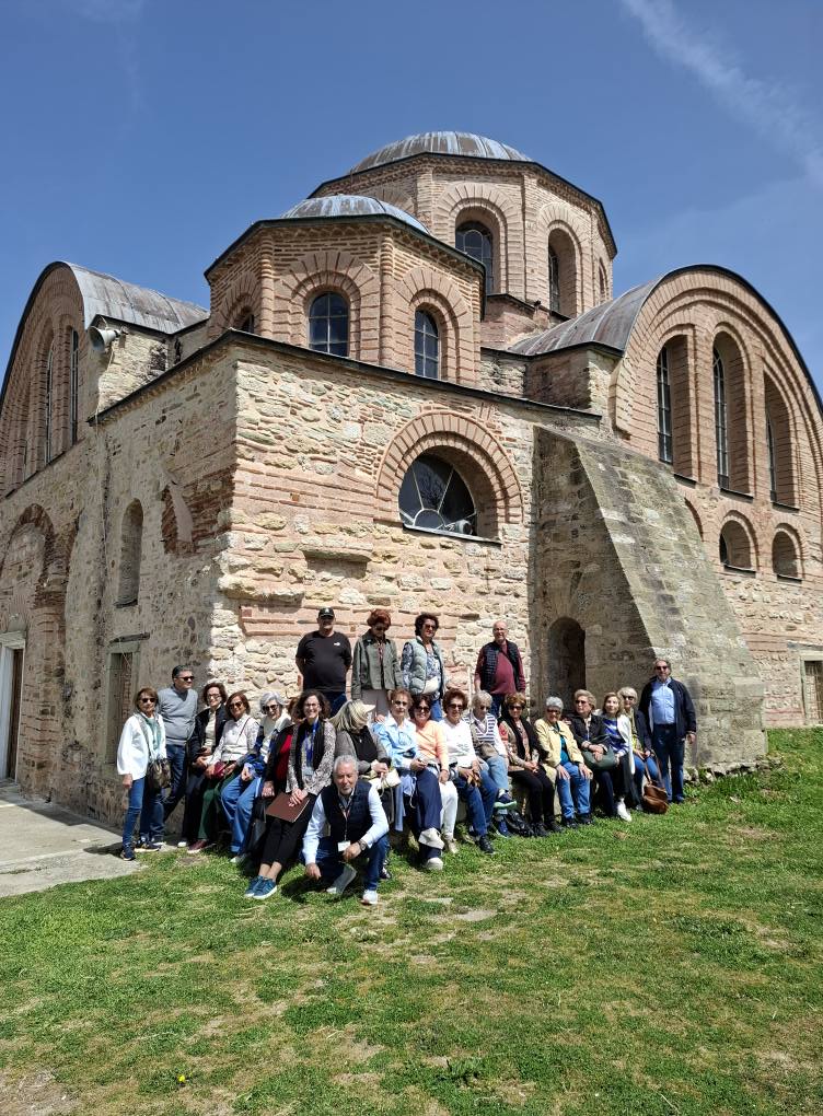 Picture during a tour in the byzantine monastery in Feres
