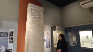 Picture during a tour in the archaeological museum in Drama
