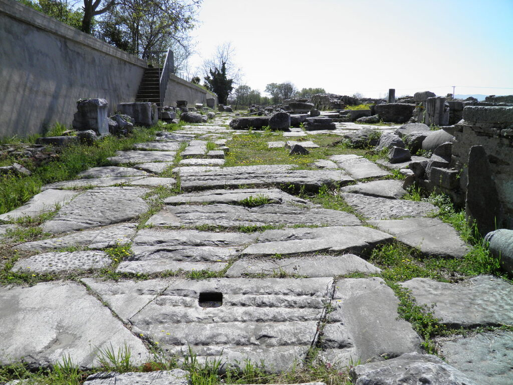 Ancient via Egnatia in Philippi
